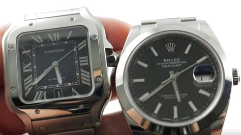 rolex datejust vs cartier santos